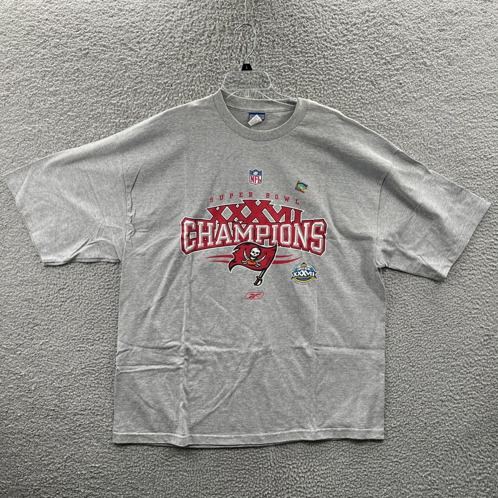 Mens NFL Super Bowl XXXVII Graphic Tee Shirt XXL Champions Tampa Bay Buccaneers